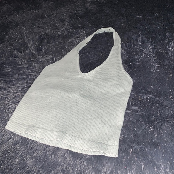 Pastel green cropped halter top size medium! - Picture 1 of 2